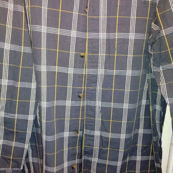 C E. Schmidt Nwot Men's Black and Yellow Plaid Button Down Shirt - Picture 3 of 12